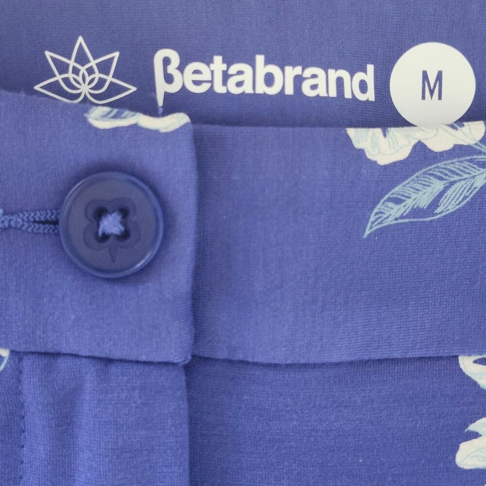 Betabrand Dress/Yoga Pants Blue with Flower Print Size Medium - Picture 3 of 10